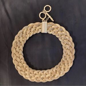Gold Braided Statement Necklace